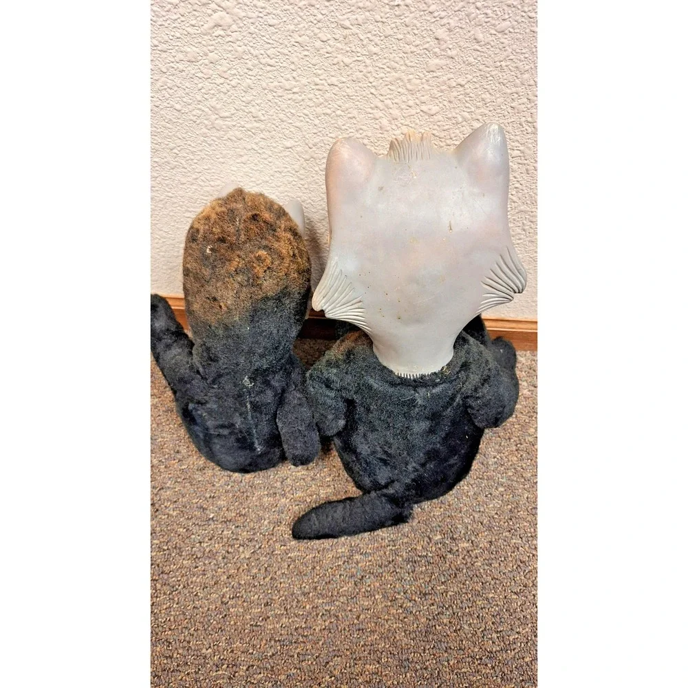Knickerbocker Mr/ Mrs Jinx Black Cat Plush Toy Huckleberry‎ Hound Rubber